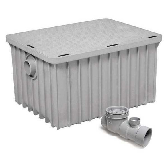 Endura Interceptor Grease Interceptor, 3" Pipe Dia., Thermoplastic 3935A03