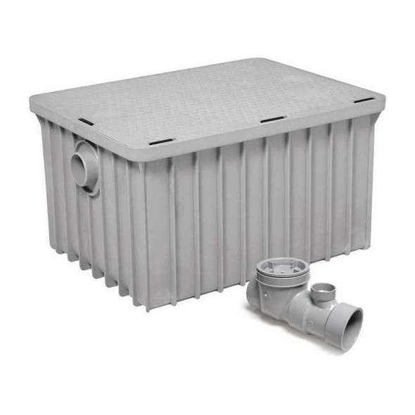 Endura Interceptor Grease Interceptor, 3" Pipe Dia., Thermoplastic 3935A03