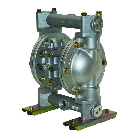 Double Diaphragm Pump, 316 Stainless Steel, Air Operated, Santoprene