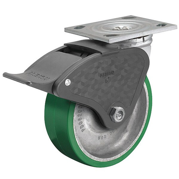 Albion Plate Caster,Swivel,Polyurethane,6 1/2"H 16PD05201ST