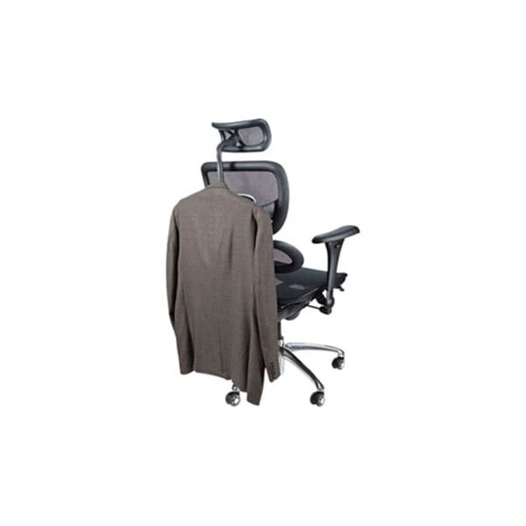 Mooreco Mesh Task Chair, 18" to 21", Adjustable Arms, Black 34729