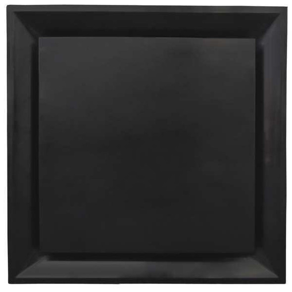 American Louver 6 in Square Square Plaque Diffuser, Black STR-PQ-6BK