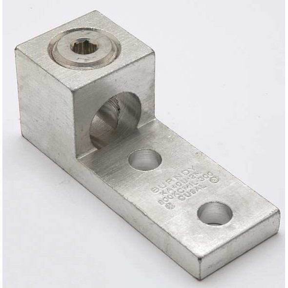 Mechanical Lug, 1000 kcmil Max, 1 Conductor, 2 Hole, 1/2 in Stud, Aluminum