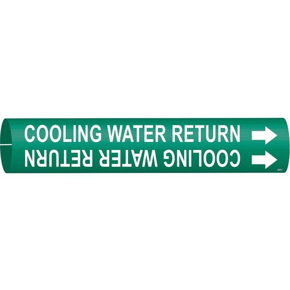 Brady Pipe Marker,Cooling Water Return,Green, 4043-C 4043-C