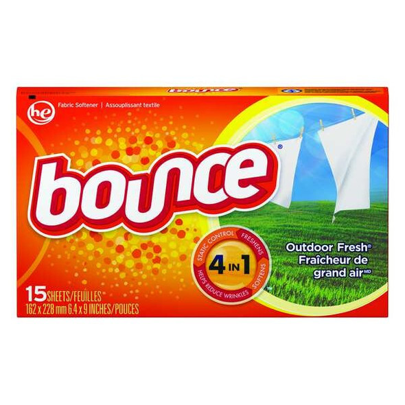 Bounce Fabric Softener Sheets, Sheet, Fresh, White 95860