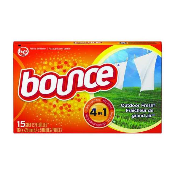 Bounce Fabric Softener Sheets, Sheet, Fresh, White 95860