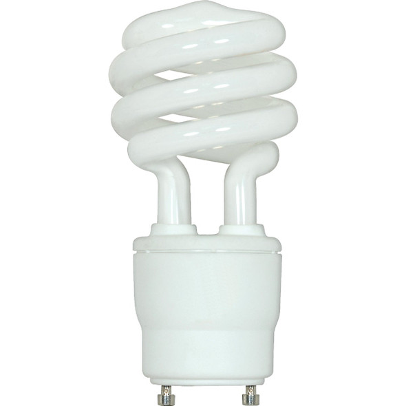 Satco 60W Equivalent Warm White GU24 Base T2 Spiral CFL Light Bulb S8204