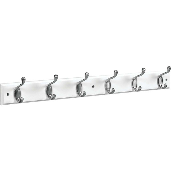 Stanley 27 In. Satin Nickel/White Hook Rail S827-105