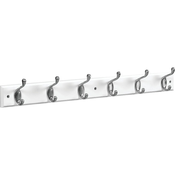 Stanley 27 In. Satin Nickel/White Hook Rail S827-105