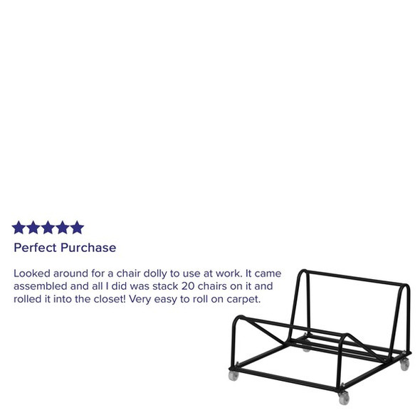 Flash Furniture Stack Chair Dolly,Black,19-5/8" H RUT-188-DOLLY-GG