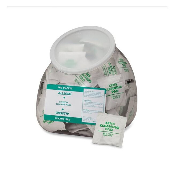 Allegro Industries Eyewear Cleaning Wipes Bucket,PK200 0350-20