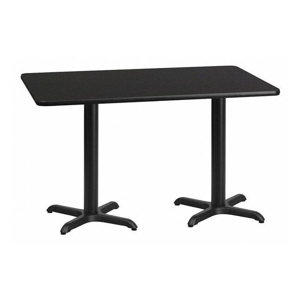 Rectangle Laminate Table Top, 30" W, 60" L, 31.125" H, Laminate Top, Wood Grain