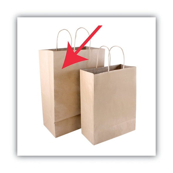 Cosco Shopping Bag,Brown,Paper,L,12X17,PK50 091566