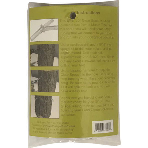 CDL 5-16 In. Polycarbonate Maple Tubing Tap (12-Pack) RSB0516 756692