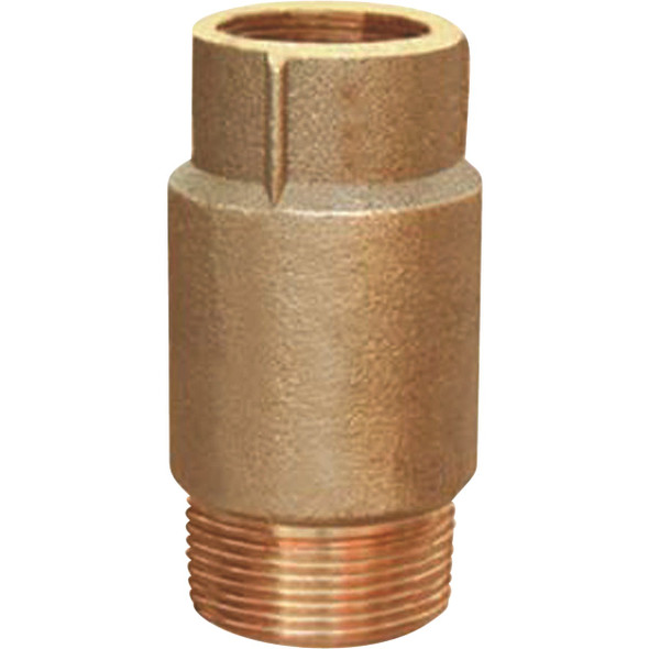 Simmons 1 In. F X 1-1/4 In. M Silicon Bronze Spring Loaded Check Valve 617SB