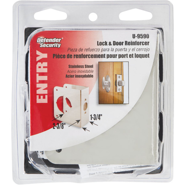 Defender Security Stainless Steel 1-3-4 In. Thick Lock & Door Reinforcer U 9590 224415