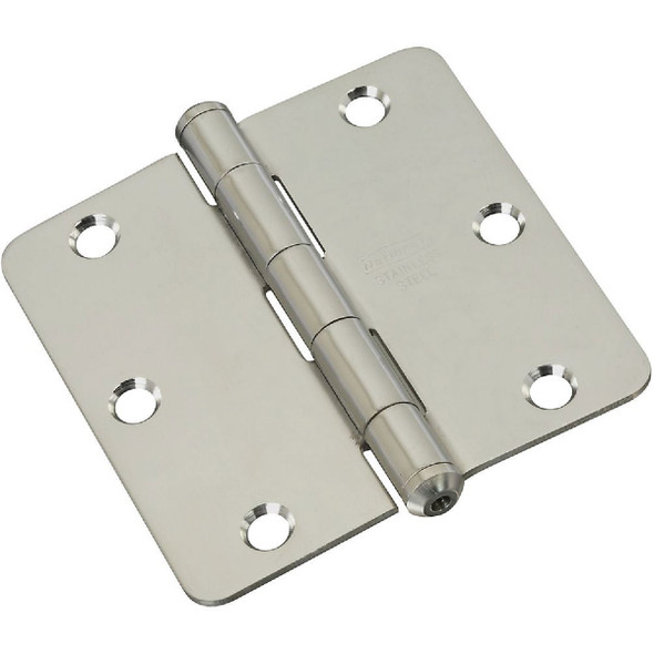 National Hardware 3-1/2 In. x 1/4 In. Radius Stainless Steel Door Hinge N225-946