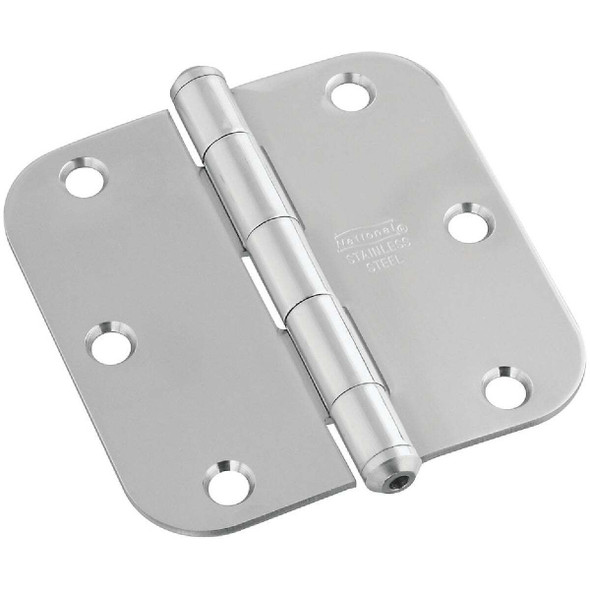 National Hardware 3-1/2 In. x 5/8 In. Radius Stainless Steel Door Hinge N225-961