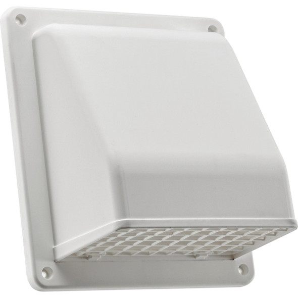Lambro 6 In. White Plastic Wall Vent Cap 351W