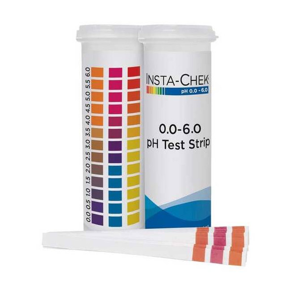 Hydrion pH Test ,3 1/4 in L,0 to 6 pH,PK600 80060