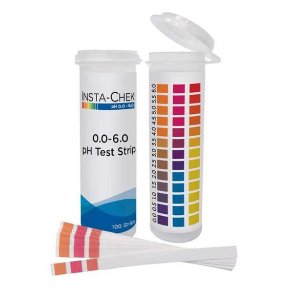 Hydrion pH Test Strips,3 1-4 in L,1-4 in W,PK600 80060