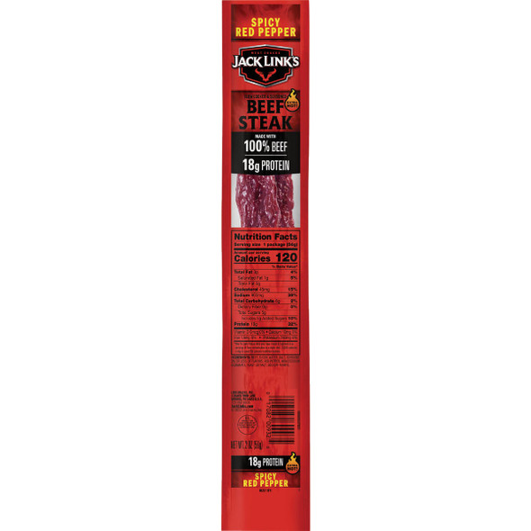Jack Link's 2 Oz. Spicy Red Pepper Beef Steak Jerky 134718 Pack of 12