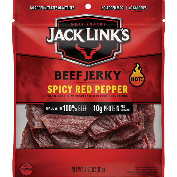 Jack Link's 2.85 Oz. Spicy Red Pepper Beef Jerky 139733 Pack of 12