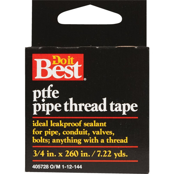 Do it Best 3-4 In. x 260 In. White Thread Seal Tape 17210-144 405728
