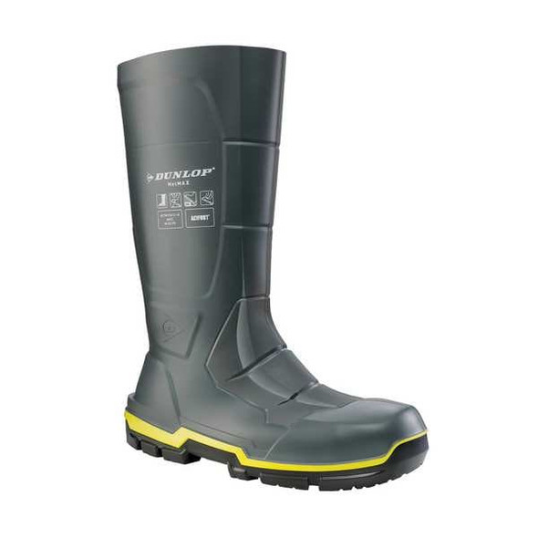 Unisex Acifort MetMax Rubber Boots, Steel Toe, Dark Grey, Men's 15