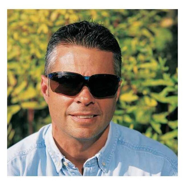Genesis, Safety Glasses, Ultra-dura HC, Espresso Lens, Blue Frame, Full-Frame