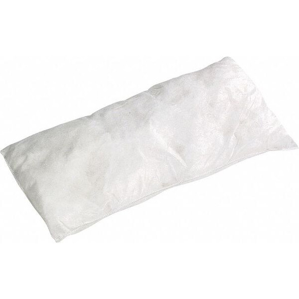 Spilltech Sorbent Pillow, 23 gal, 8 in x 18 in, Oil, White, 20 PK WPIL818
