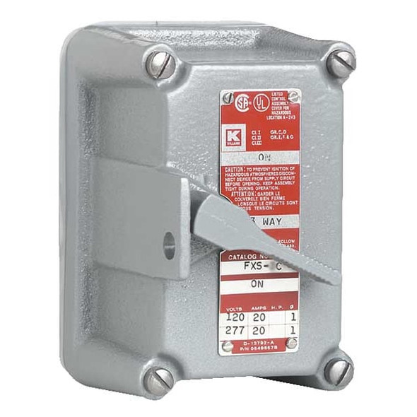 Hubbell Killark Switch Cover, On/Off FXS-1C