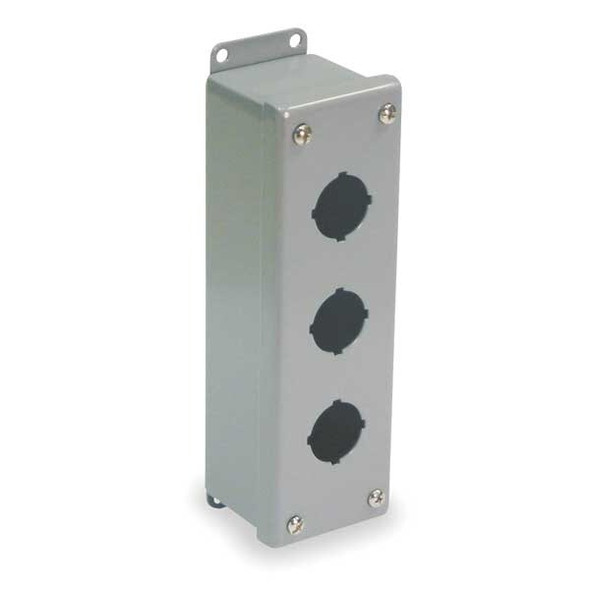 Wiegmann Pushbutton Enclosure,30mm,3 Holes,Steel PSL3