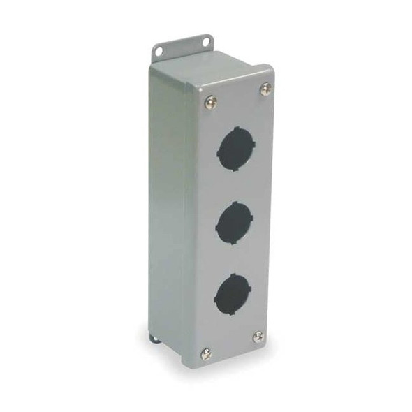Wiegmann PushButtonEnclosure,30mm,3Hole,CarbSteel PSL3