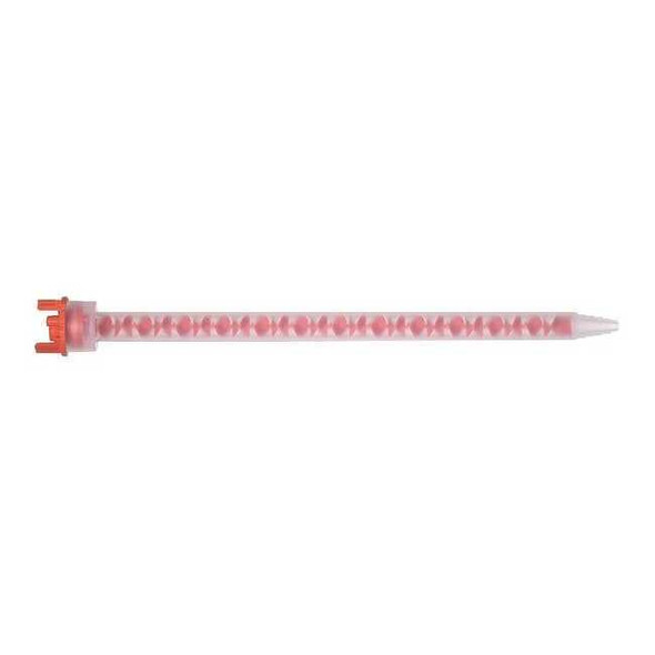 Mixing Nozzle, Disposable, 9 13/64 in Length, Polyethylene, Orange, 10 PK