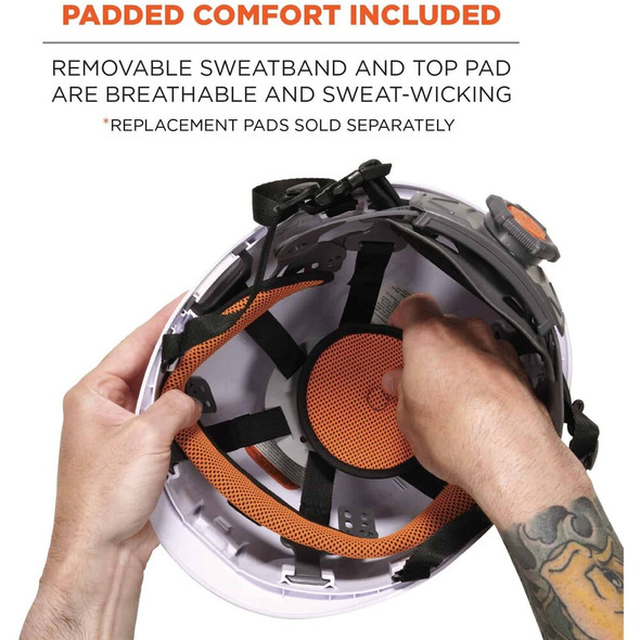 Ergodyne White Class E Safety Helmet 8974