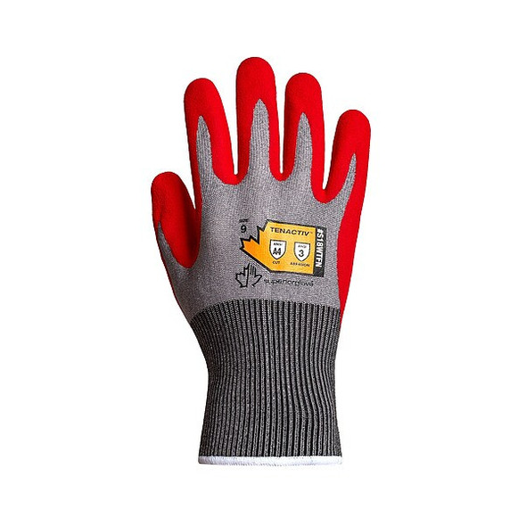 Work Gloves, Cut Level A4 ,Dipped ,Foam Nitrile ,Texture ,S 1 PR