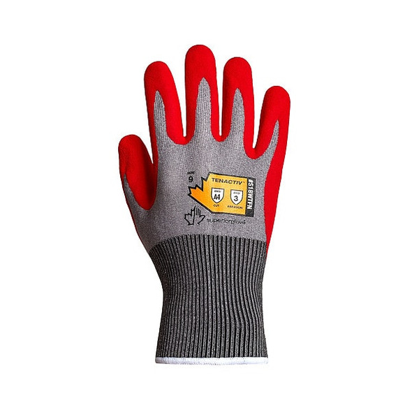 Work Gloves, Cut Level A4 ,Dipped ,Foam Nitrile ,Texture ,S 1 PR