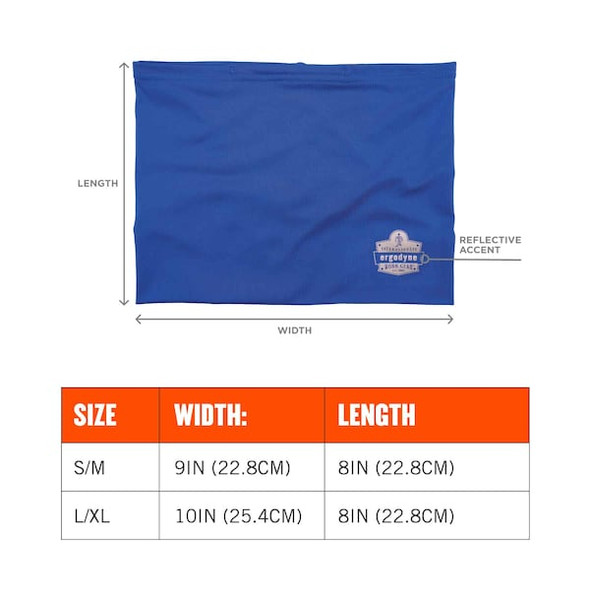 Ergodyne Cooling Neck Gaiter,Blue,S/M 6489 Ergodyne Cooling Neck Gaiter,Blue,S/M 6489