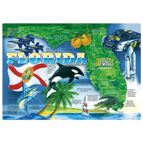 Hoffmaster 10" x 14" Florida Paper Placemats,PK1000 311110