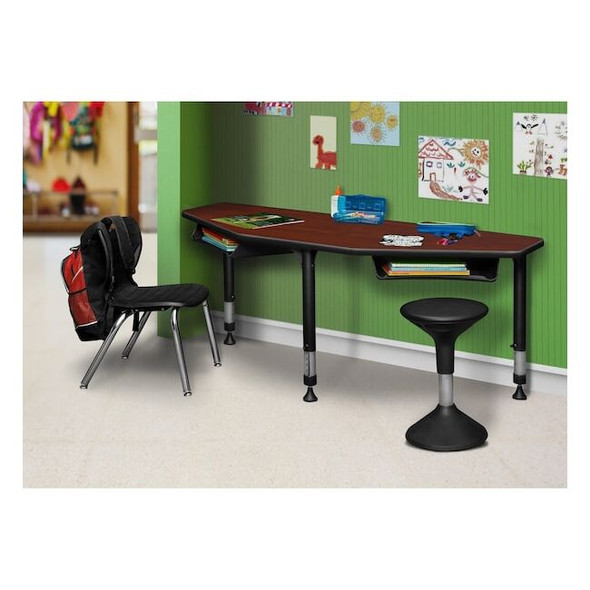 I-Promise Desks, 24 D X 23-34 H, 60 W X Wood, Metal, Cherry