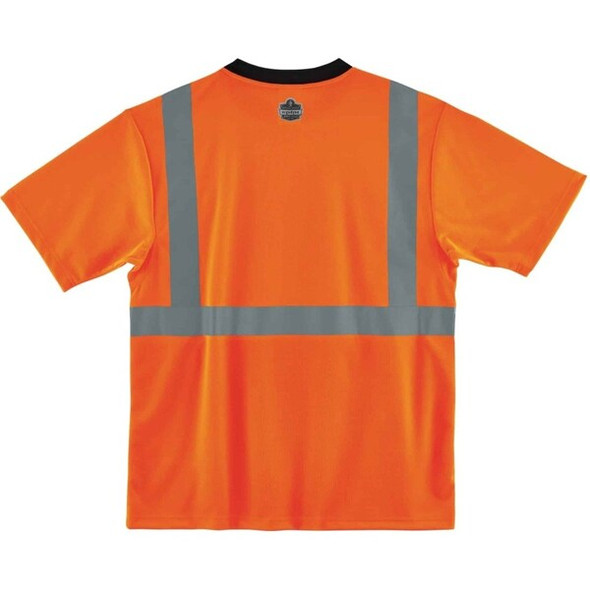 Ergodyne T-Shirt,SS,Cl 2,Black Front,HV,Or,5X 8289BK Ergodyne T-Shirt,SS,Cl 2,Black Front,HV,Or,5X 8289BK