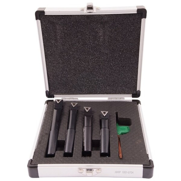 Hhip 4 Piece 1/2" Round Shank Indexable Boring Bar Set 1001-0704