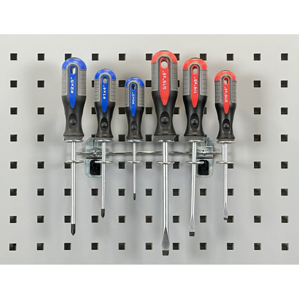 Triton Products 9 In. W Steel Multi-Ring Tool Holder for LocBoard, PK2 56666