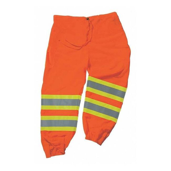 Ergodyne L/XL Class E Two-Tone Pants, Orange 8911