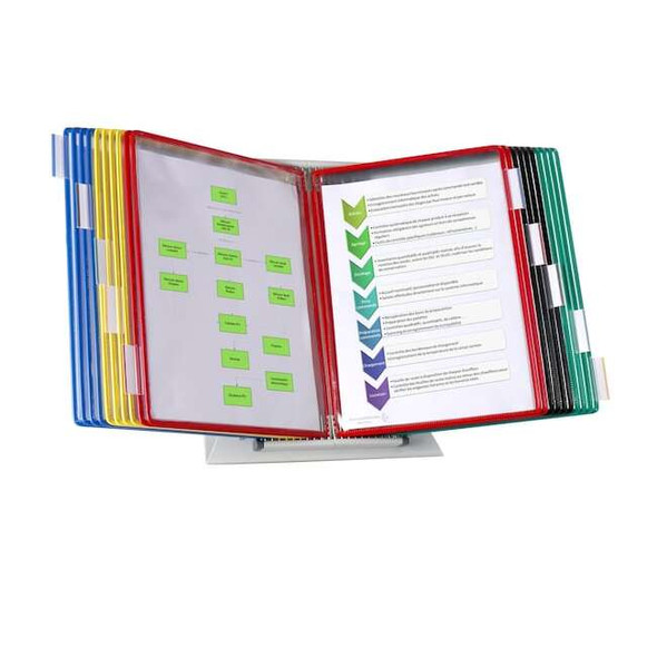 Tarifold Desk Unit Starter Set,20 Pockets,Asst D292