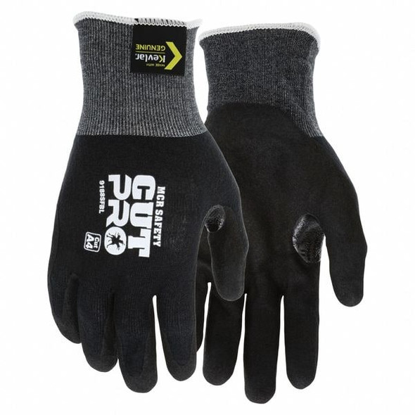 Mcr Safety Coated Gloves,Finished,Knit,S/7,PR 9188SFBS Mcr Safety Coated Gloves,Finished,Knit,S/7,PR 9188SFBS