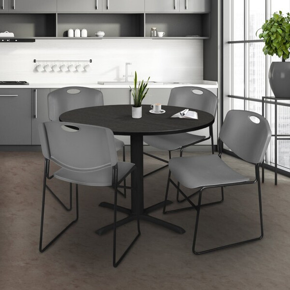 Regency Zeng Stack Chairs,Grey,PK8 4400GY8PK