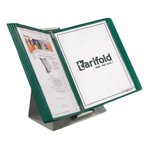 Tarifold Document Desk Display Unit,10 Green Pock D251