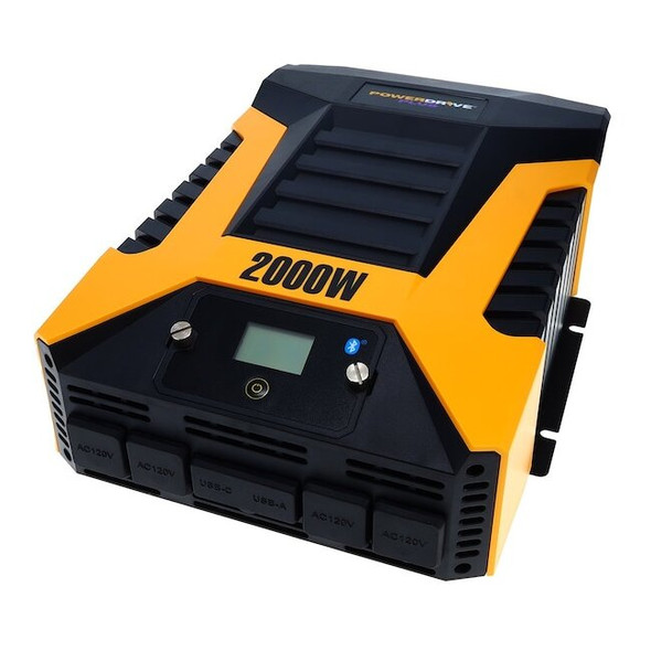 Power Inverter, Modified Sine Wave, 4,000 W Peak, 2,000 W Continuous, 4 Outlets